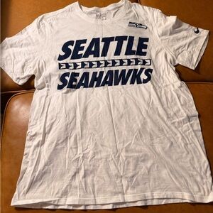 Nike White & Navy Seattle Seahawks Graphic T-Shirt